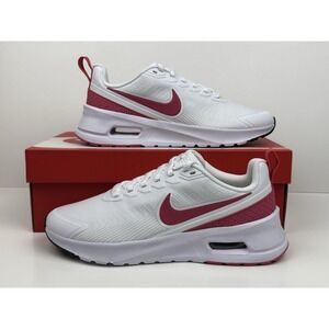 Nike Air Max Nuaxis Women's Sneakers Size 8.5 White/ Aster Pink-Black HF1233-100